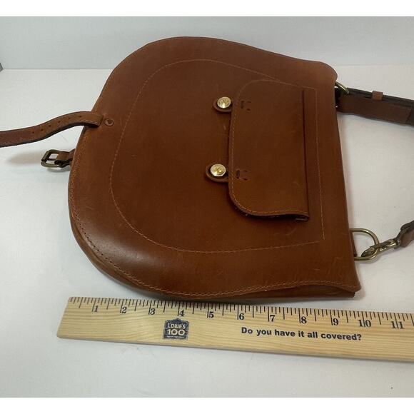 Military Goods James C. Ritchie Leather Haversack Crossbody Saddle Bag Messenger - Picture 15 of 16